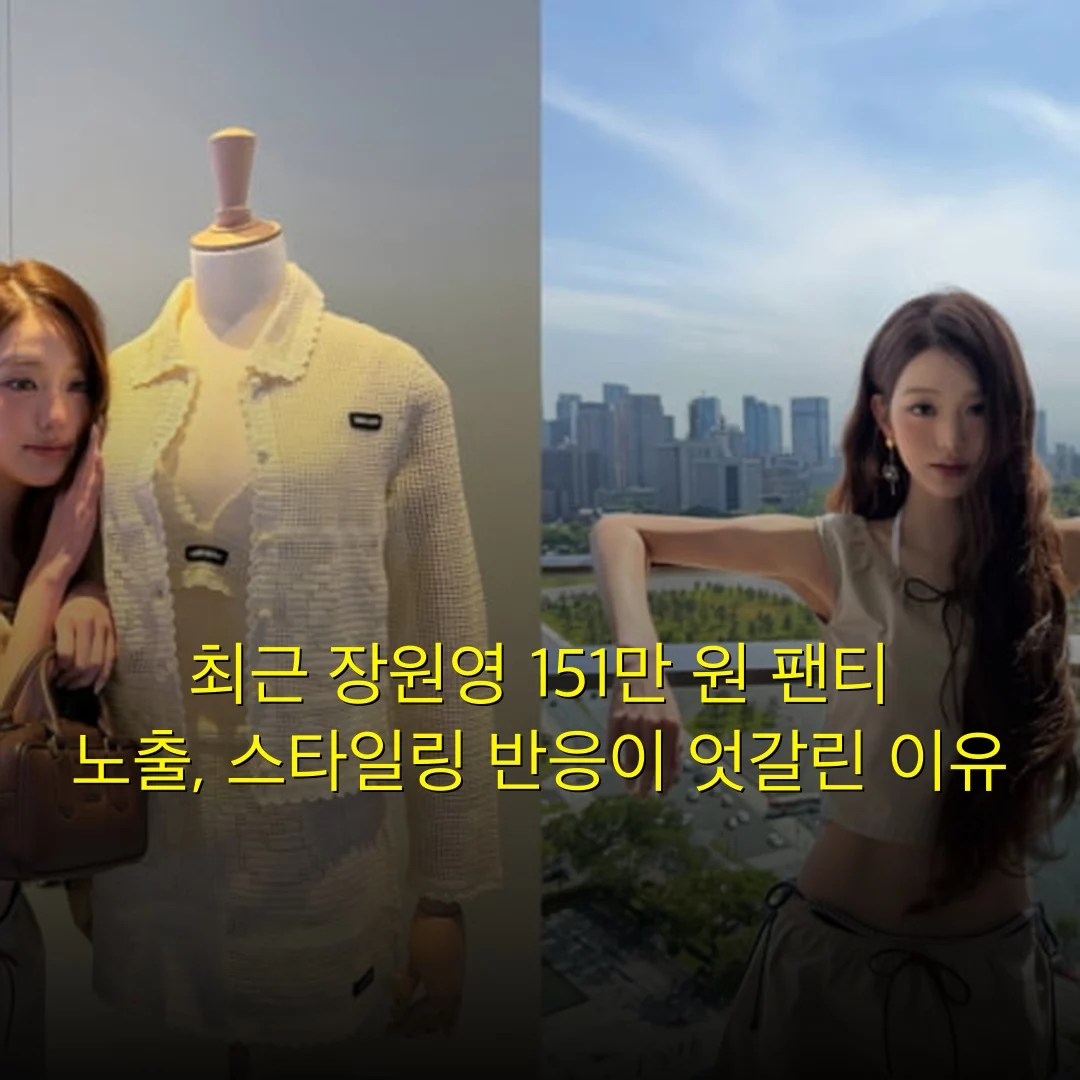 최근 장원영 151만 원 팬티 노출, 스타일링 반응이 엇갈린 이유