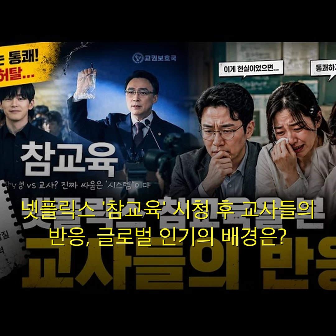 넷플릭스 ‘참교육’ 시청 후 교사들의 반응, 글로벌 인기의 배경은?