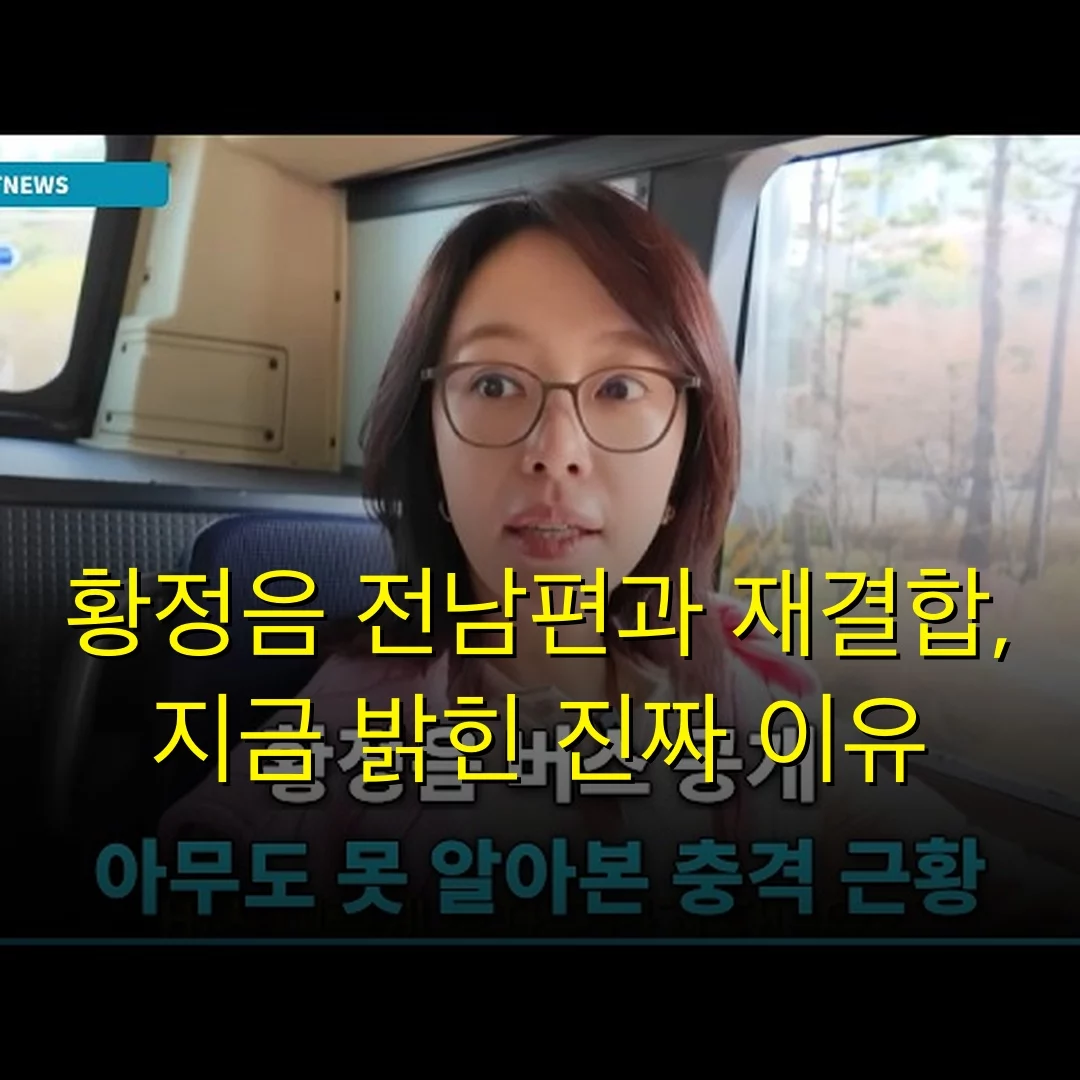 황정음 전남편과 재결합, 지금 밝힌 진짜 이유